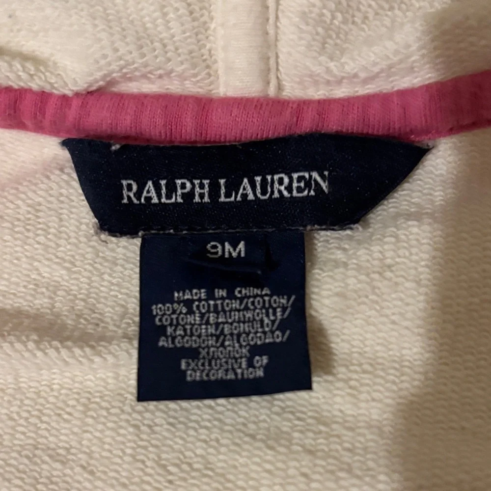 Ralph Lauren Off-White Kids Hoodie with Embroidered Crest 9m